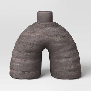 Modern‎ Arched Ceramic Channa Vase, Dark Gray - Threshold Target Fall 2022